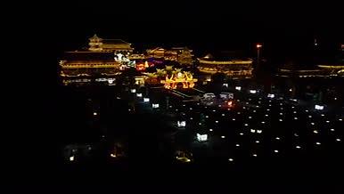 贵州中国茶文化博览园夜景灯光大景航拍视频的预览图